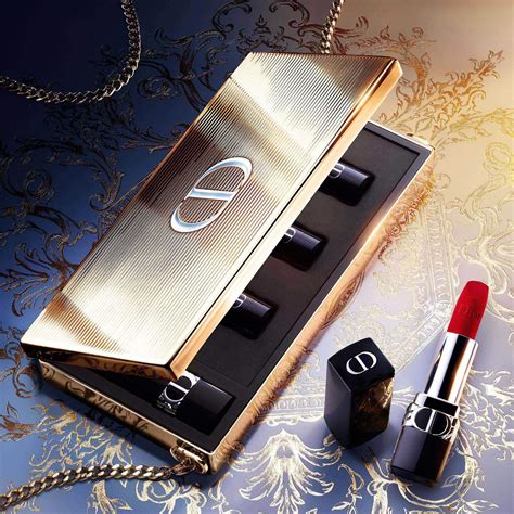 dior lipstick case - limited edition|Dior lipstick set with clutch.